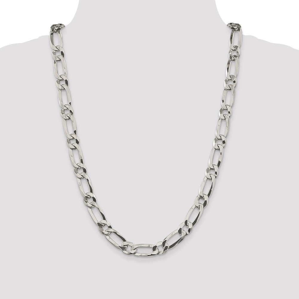 22 Inch Sterling Silver 10mm Elongated 1+1 Open Link Chain