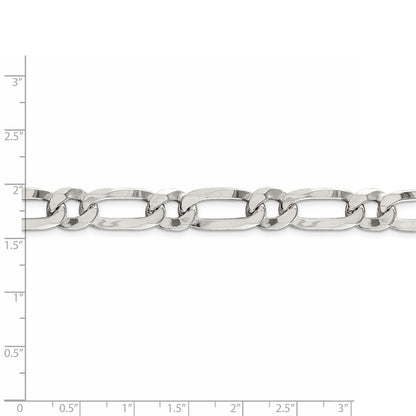 22 Inch Sterling Silver 10mm Elongated 1+1 Open Link Chain