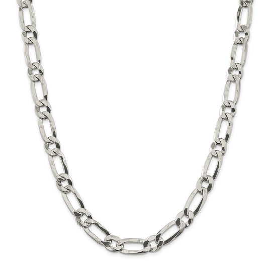 22 Inch Sterling Silver 10mm Elongated 1+1 Open Link Chain