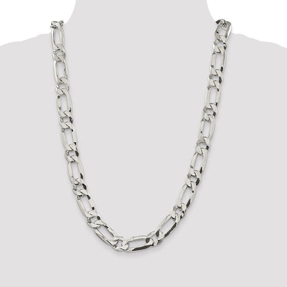 24 Inch Sterling Silver 12.25mm Elongated 1+1 Open Link Chain