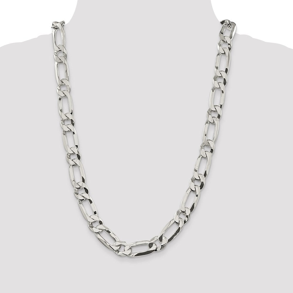 20 Inch Sterling Silver 12.25mm Elongated 1+1 Open Link Chain