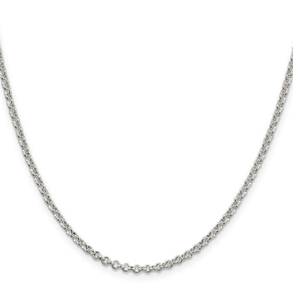20 Inch Sterling Silver 2.8mm Rolo Chain Necklace