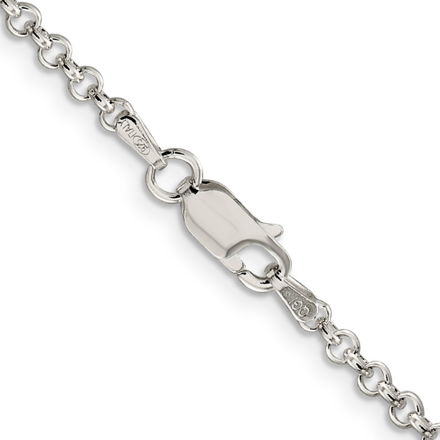 24 Inch Sterling Silver 2.8mm Rolo Chain Necklace