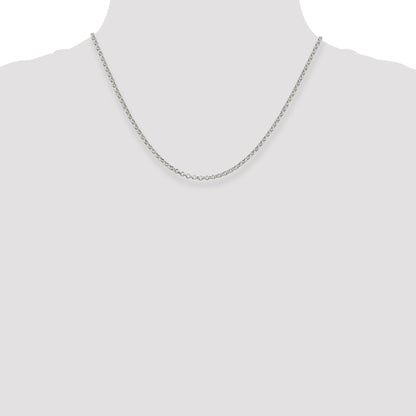 18 Inch Sterling Silver 2.8mm Rolo Chain Necklace