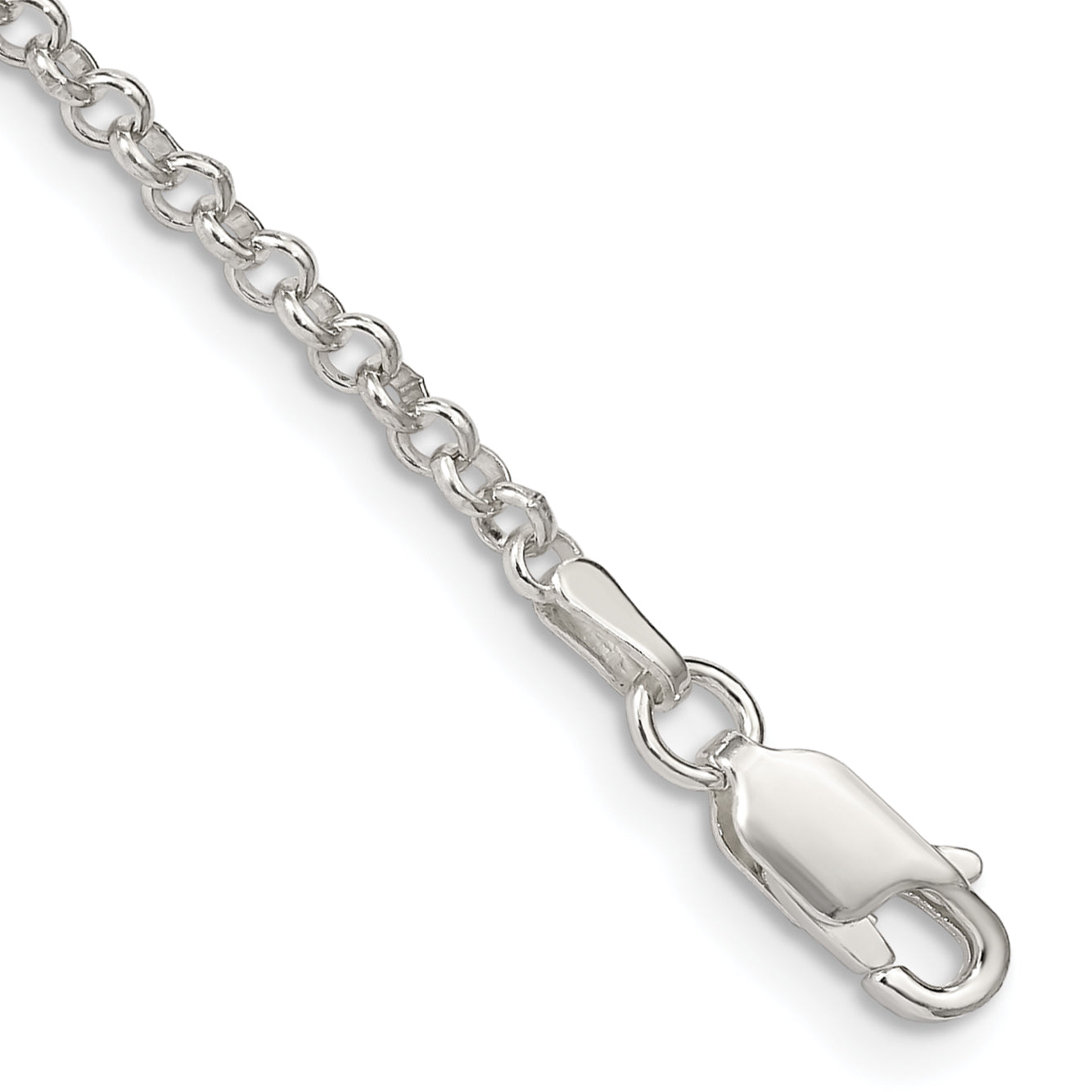 8 Inch Sterling Silver 2.8mm Rolo Chain Bracelet