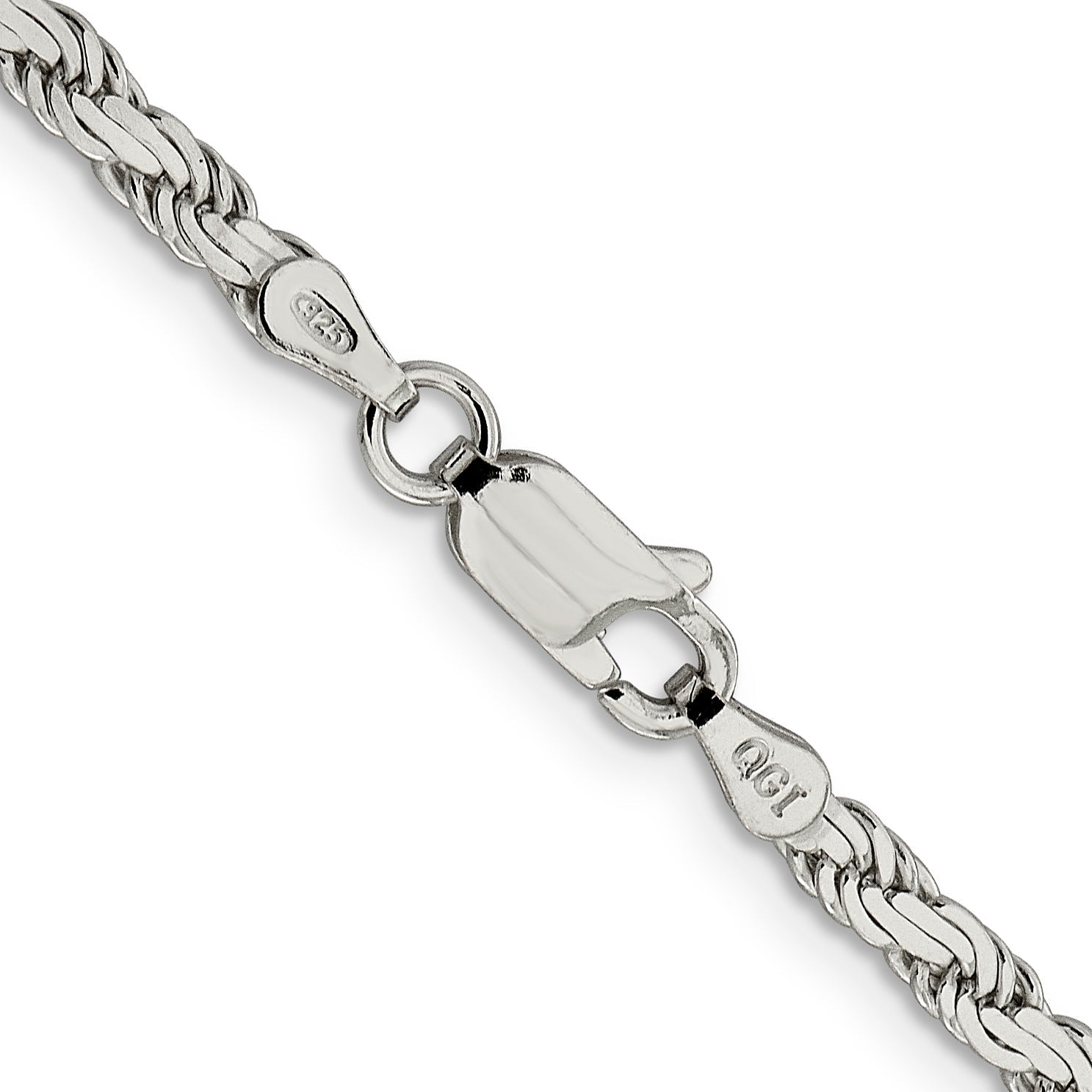 20 Inch Sterling Silver 3.1mm Flat Rope Chain Necklace