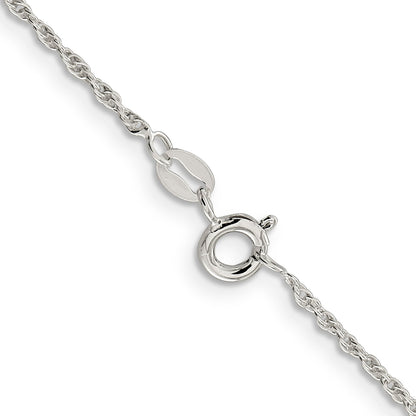 18 Inch Sterling Silver 1.6mm Loose Rope Chain Necklace
