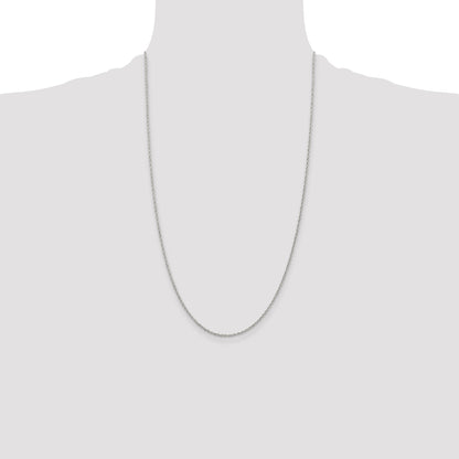 26 Inch Sterling Silver 1.6mm Loose Rope Chain Necklace