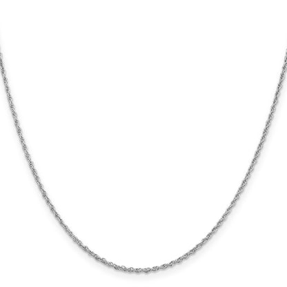 24 Inch Sterling Silver Rhodium-Plated 1.6mm Loose Rope Chain Necklace