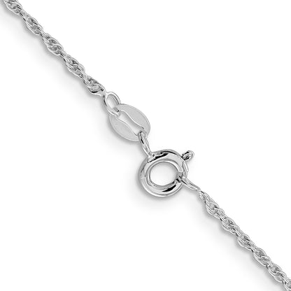 24 Inch Sterling Silver Rhodium-Plated 1.6mm Loose Rope Chain Necklace
