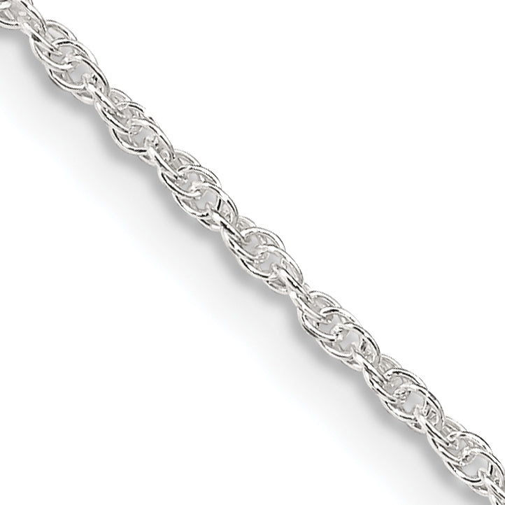 24 Inch Sterling Silver 1.6mm Loose Rope Chain Necklace