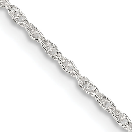 30 Inch Sterling Silver 1.6mm Loose Rope Chain Necklace