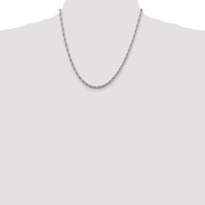 20 Inch Sterling Silver 3.8mm Loose Rope Chain Necklace