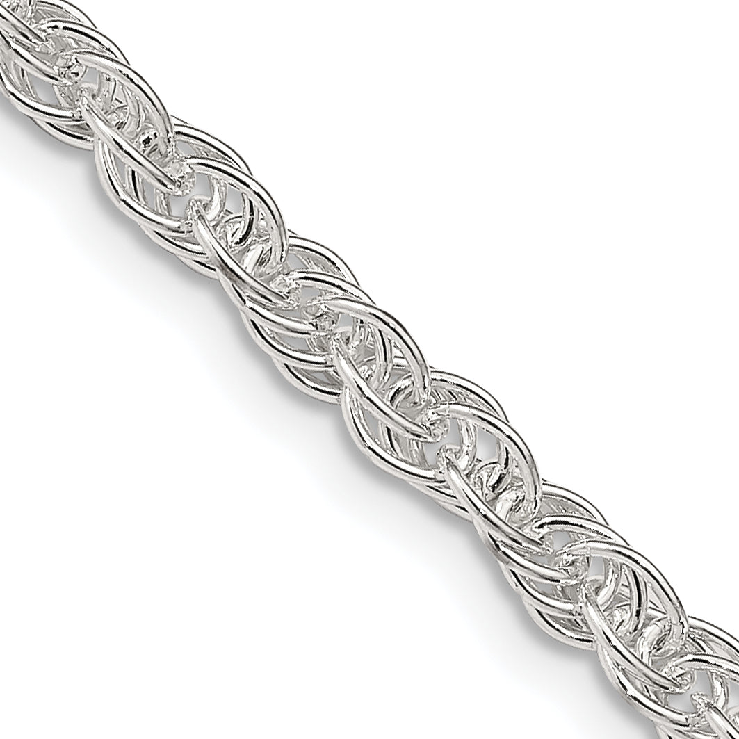 30 Inch Sterling Silver 3.8mm Loose Rope Chain Necklace