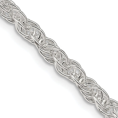 20 Inch Sterling Silver 3.8mm Loose Rope Chain Necklace