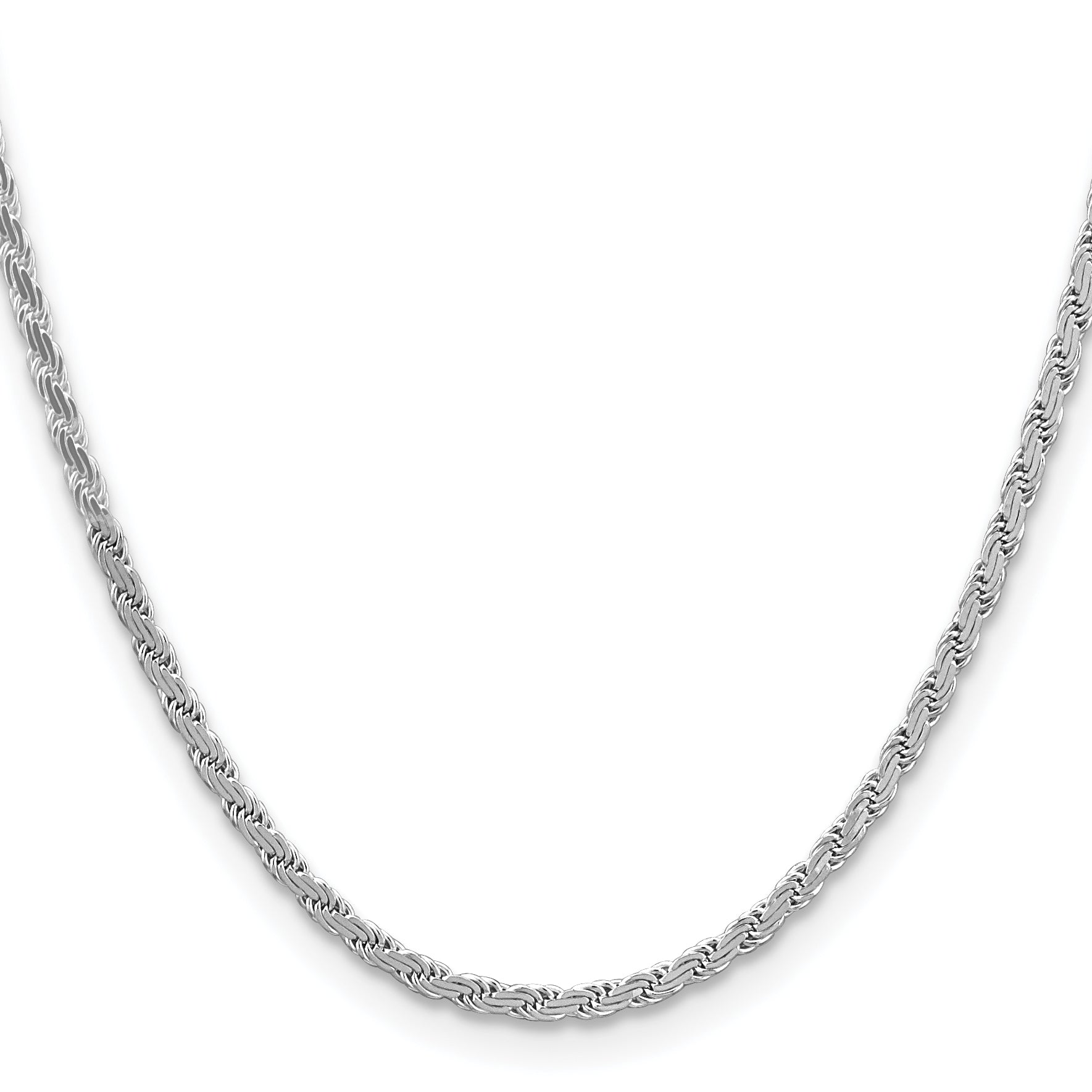 22 Inch Sterling Silver 3.65mm Flat Rope Chain Necklace