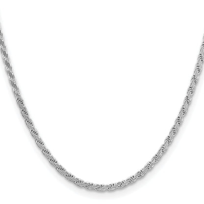 20 Inch Sterling Silver 3.65mm Flat Rope Chain Necklace
