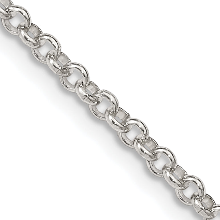 18 Inch Sterling Silver 2.8mm Rolo Chain Necklace
