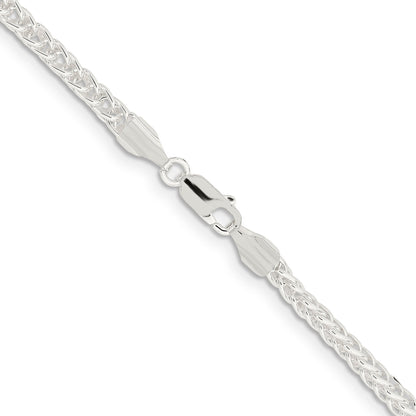 22 Inch Sterling Silver 3mm Square Spiga Chain Necklace