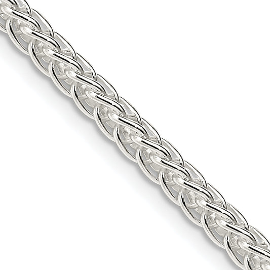 20 Inch Sterling Silver 3mm Square Spiga Chain Necklace