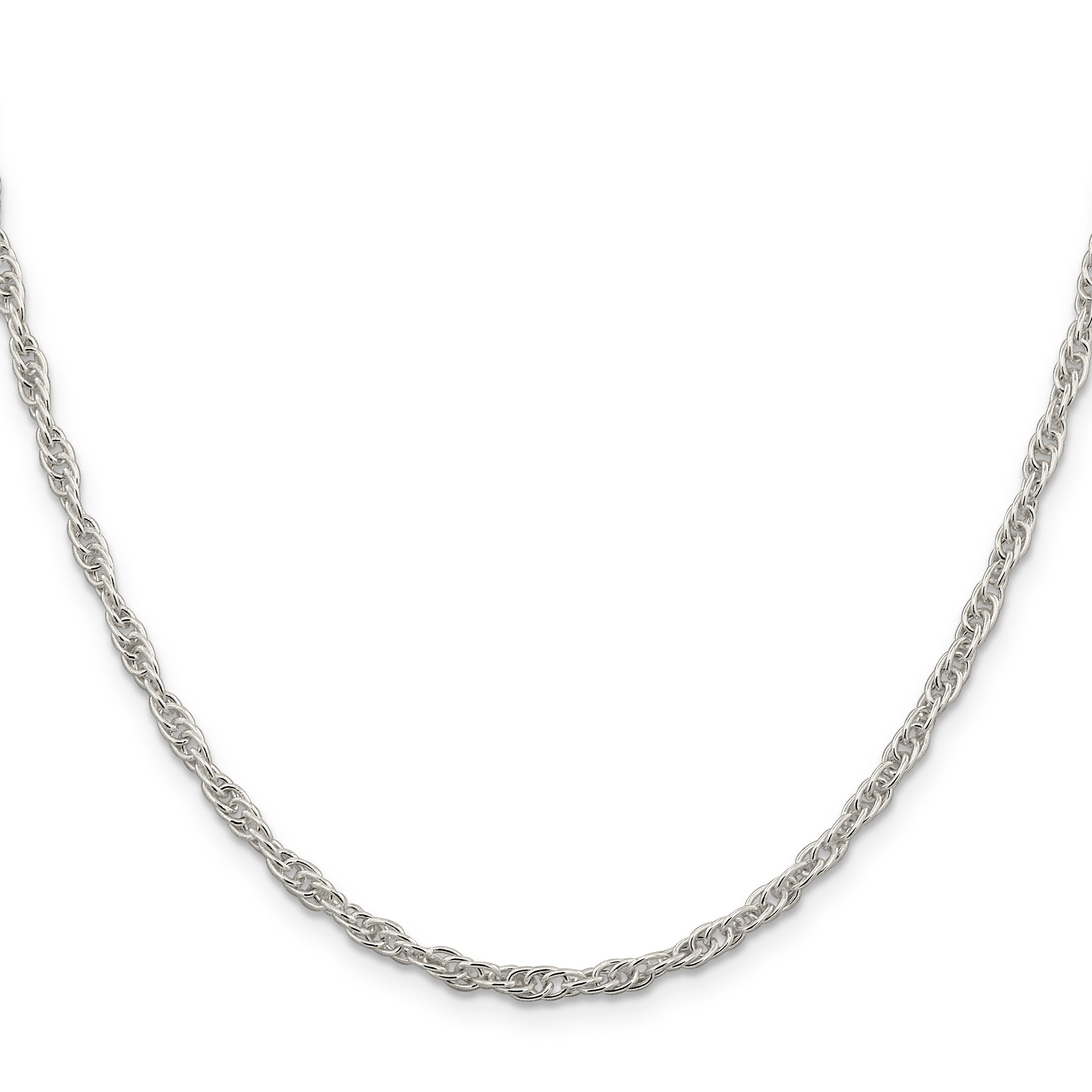 24 Inch Sterling Silver 2.75mm Loose Rope Chain Necklace
