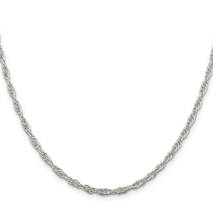 18 Inch Sterling Silver 2.75mm Loose Rope Chain Necklace