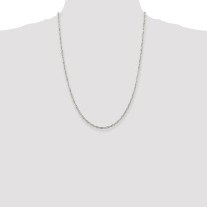 24 Inch Sterling Silver 2.75mm Loose Rope Chain Necklace