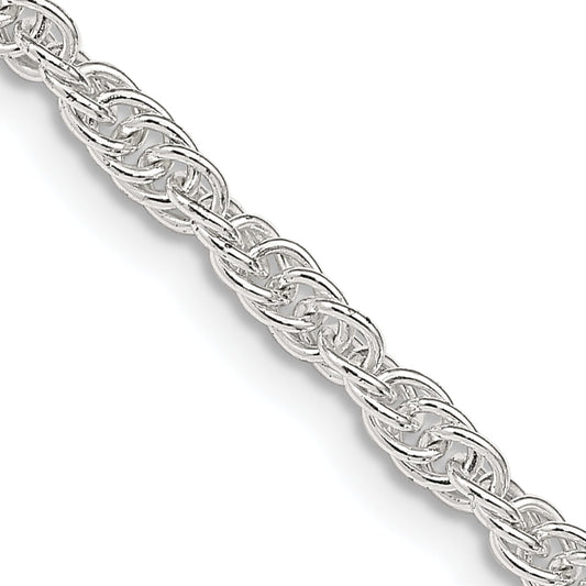 20 Inch Sterling Silver 2.75mm Loose Rope Chain Necklace