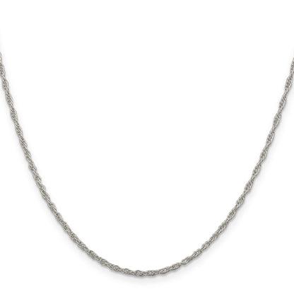 22 Inch Sterling Silver 1.95mm Loose Rope Chain Necklace