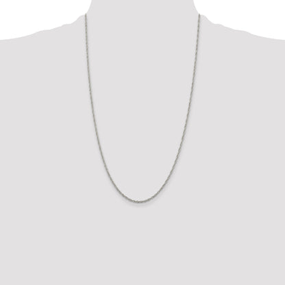 26 Inch Sterling Silver 1.95mm Loose Rope Chain Necklace