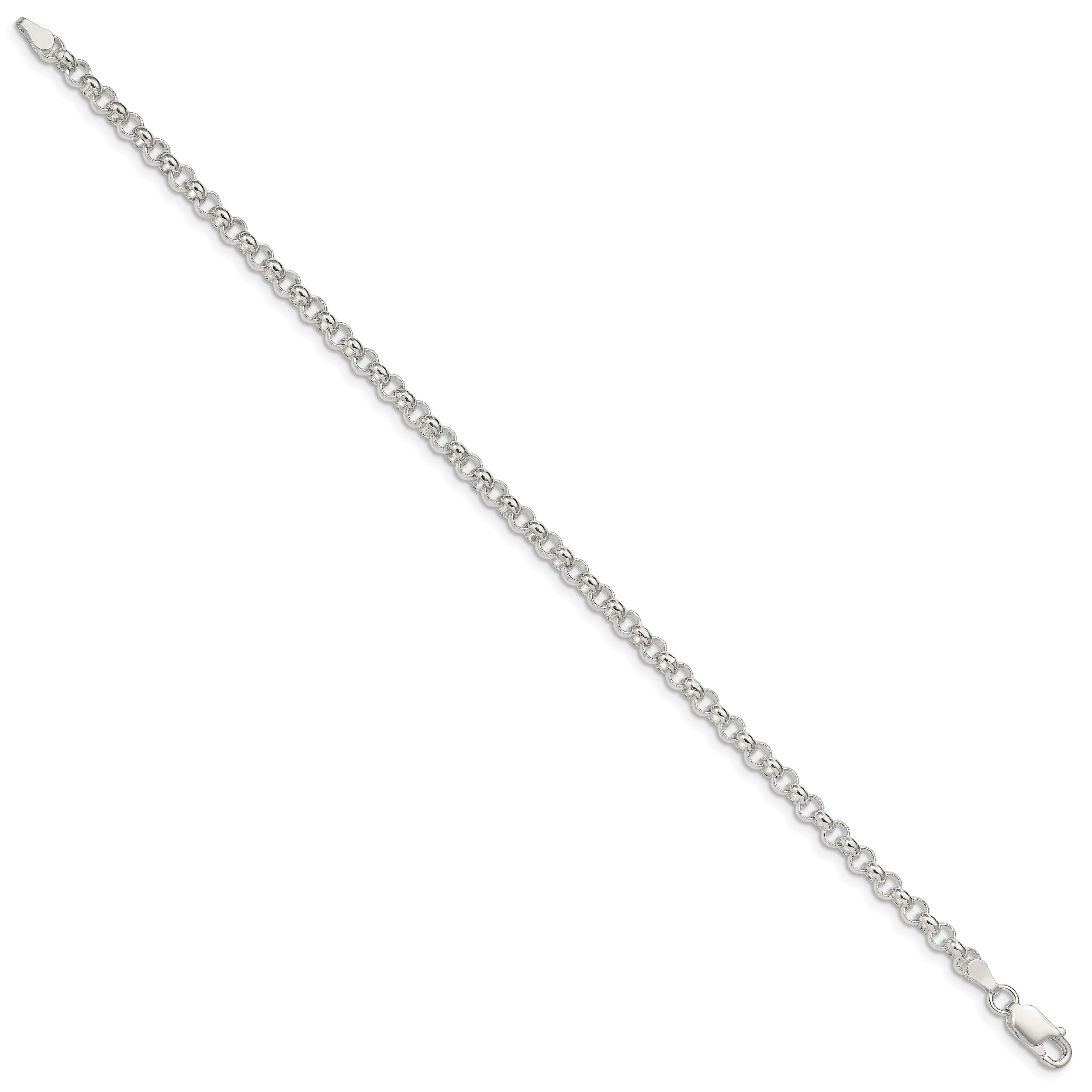 7.5 Inch Sterling Silver 4mm Rolo Chain Bracelet