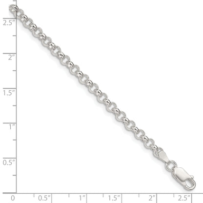 7.5 Inch Sterling Silver 4mm Rolo Chain Bracelet