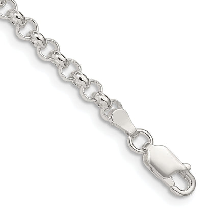 7.5 Inch Sterling Silver 4mm Rolo Chain Bracelet