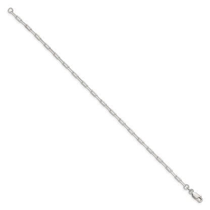 7 Inch Sterling Silver 2.75mm Elongated Open Link Chain Bracelet