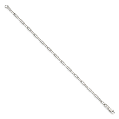 8 Inch Sterling Silver 3.25mm Elongated Open Link Chain Bracelet