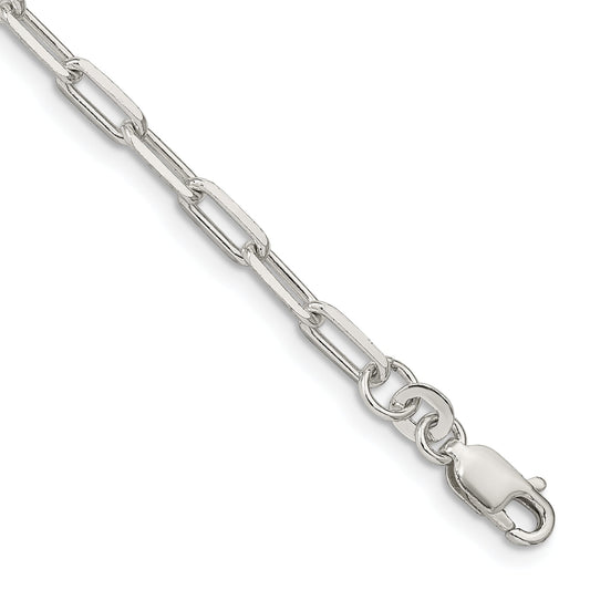 7 Inch Sterling Silver 3.25mm Elongated Open Link Chain