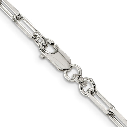 36 Inch Sterling Silver 4.25mm Elongated Open Link Chain