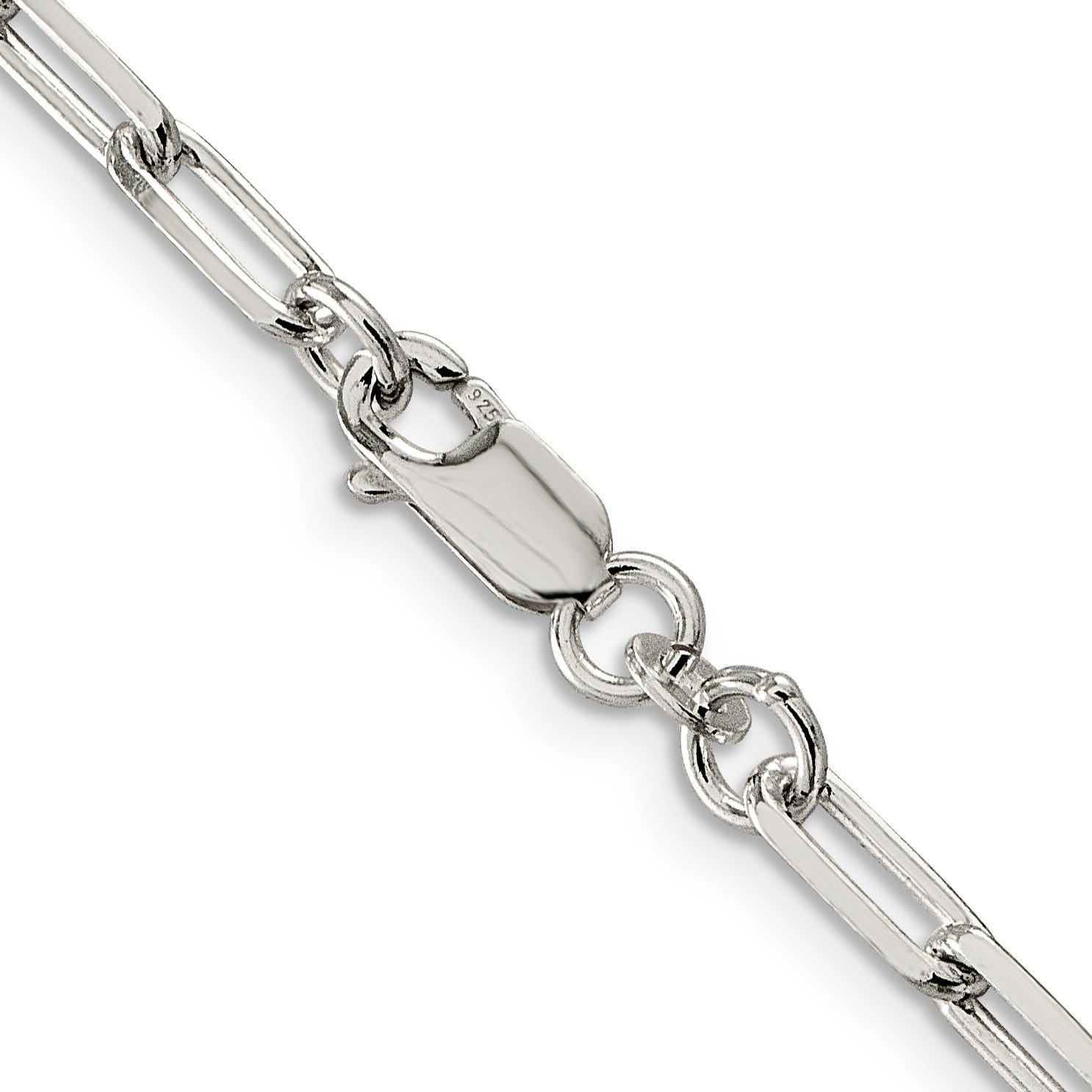 18 Inch Sterling Silver 4.25mm Elongated Open Link Chain