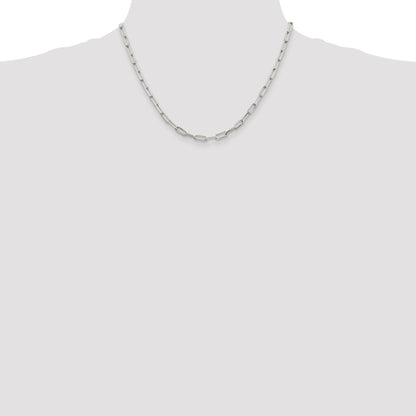 18 Inch Sterling Silver 4.25mm Elongated Open Link Chain