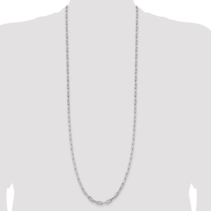 36 Inch Sterling Silver 4.25mm Elongated Open Link Chain