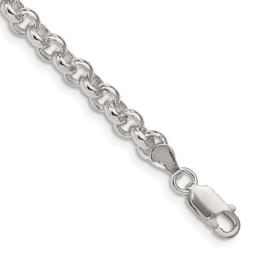 8.5 Inch Sterling Silver 5mm Rolo Chain Bracelet