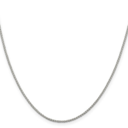18 Inch Sterling Silver 1.6mm Corona Chain Necklace
