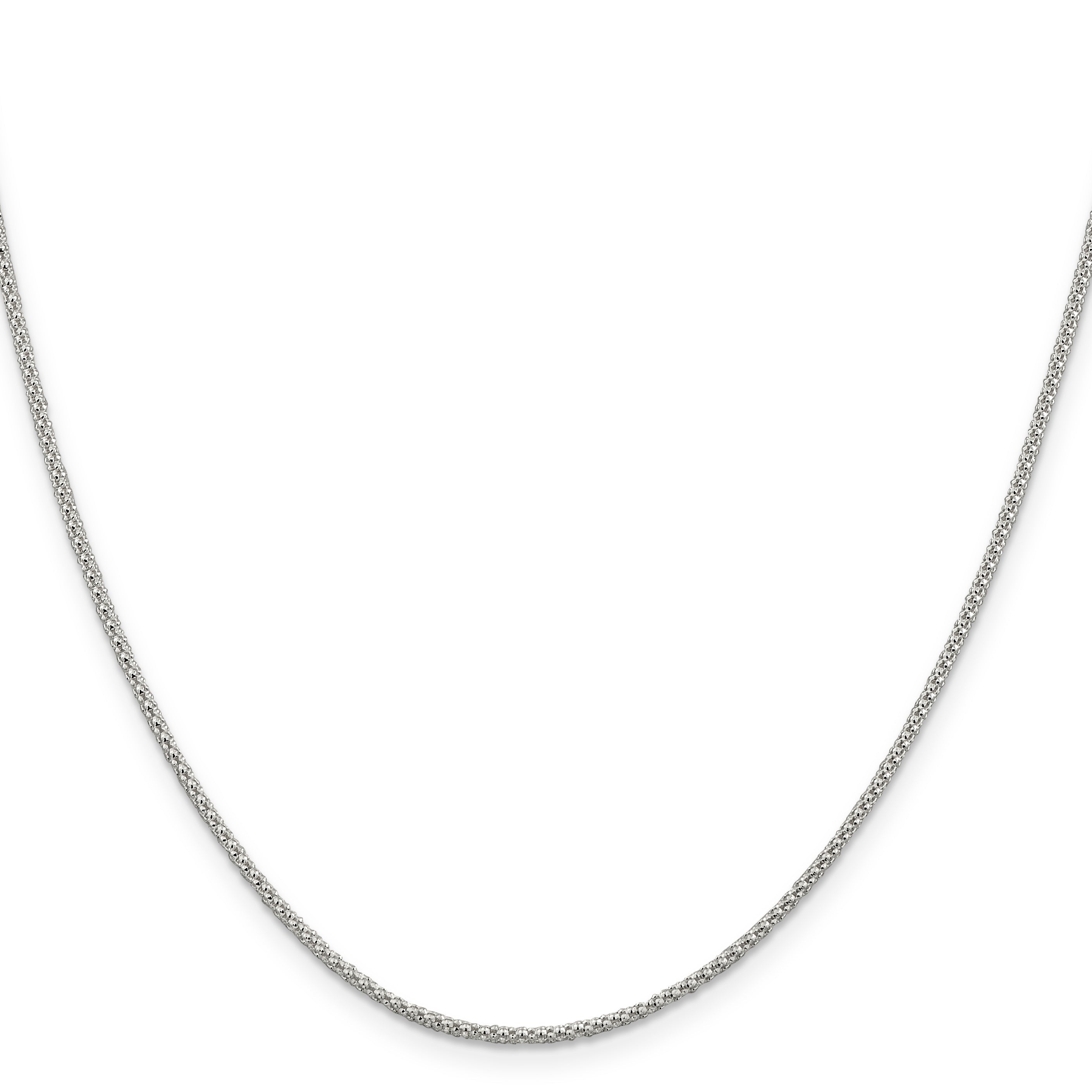 20 Inch Sterling Silver 1.6mm Corona Chain Necklace