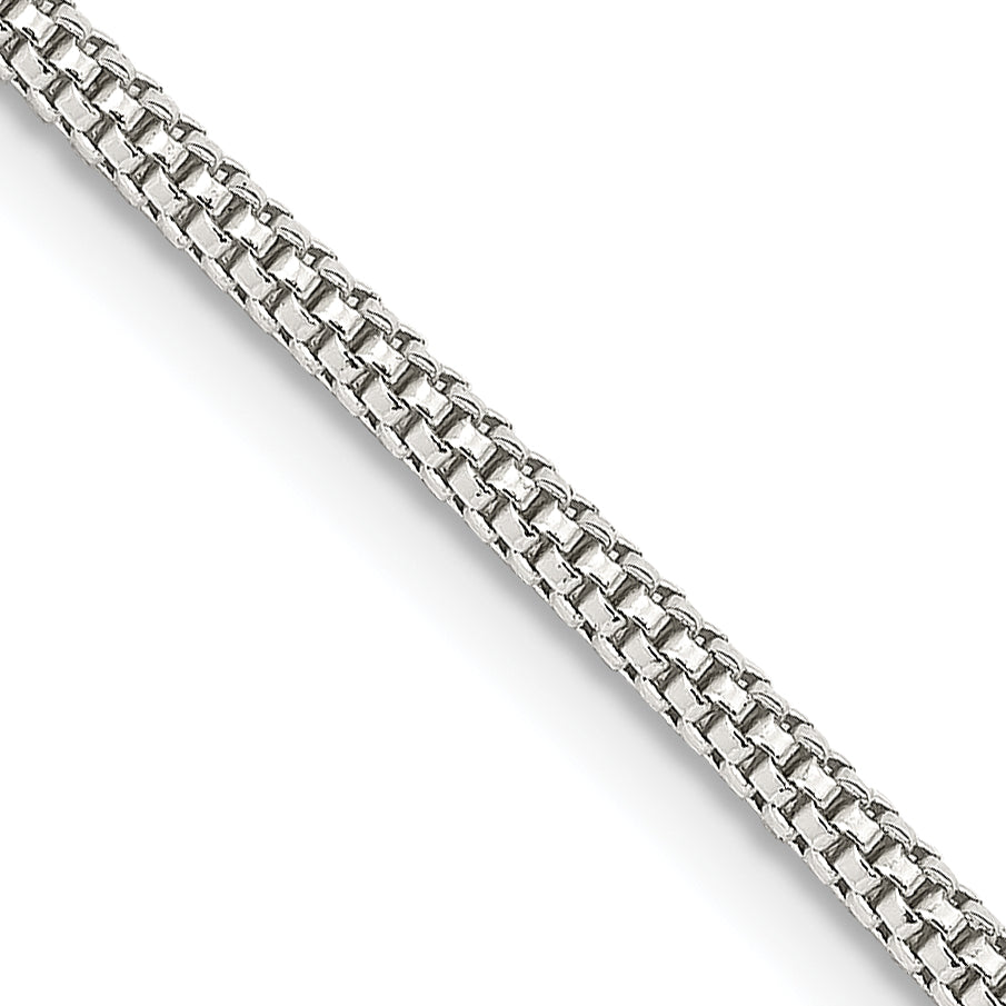 18 Inch Sterling Silver 2mm Corona Chain Necklace