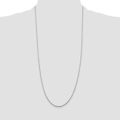 30 Inch Sterling Silver 1.3mm Loose Rope Chain Necklace