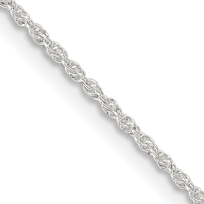 16 Inch Sterling Silver 1.3mm Loose Rope Chain Necklace