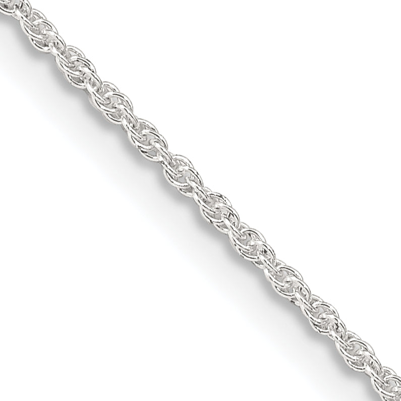24 Inch Sterling Silver 1.3mm Loose Rope Chain Necklace