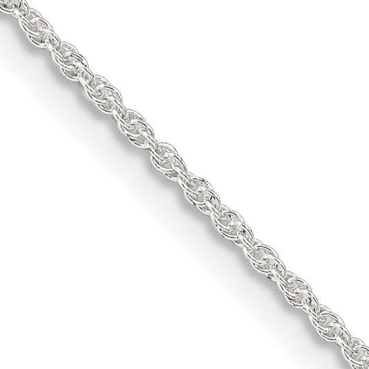 18 Inch Sterling Silver 1.3mm Loose Rope Chain Necklace