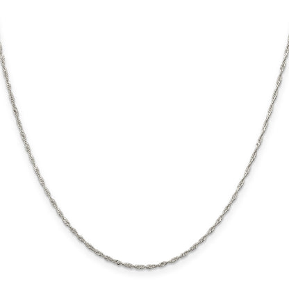 20 Inch Sterling Silver 1.4mm Singapore Chain Necklace