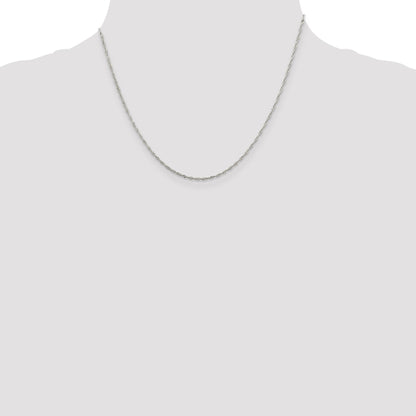 18 Inch Sterling Silver 1.4mm Singapore Chain W/2In Ext.